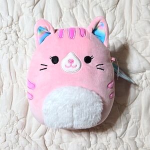 Squishmallow NWT 7.5” Tabitha the Pink Tabby Cat stuffed